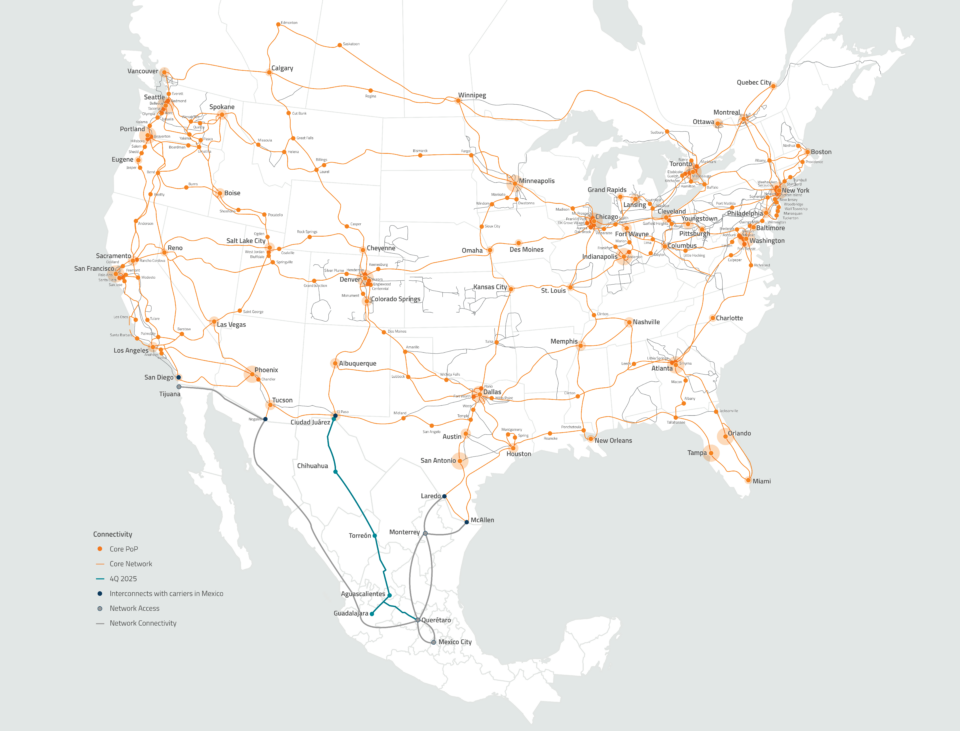 North America Network Map