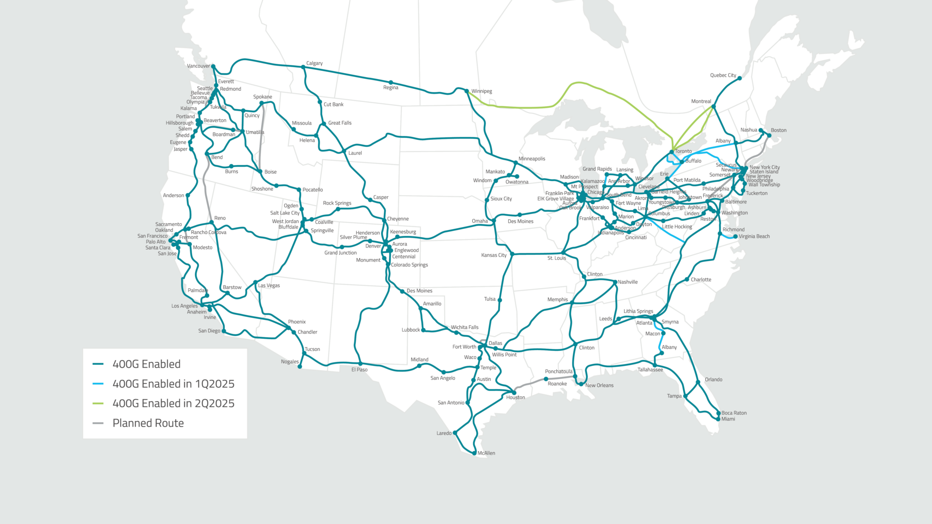 P20 North America 400G Capabilities